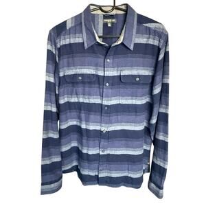 Toad & Co Men’s Indigo Flannel L/S Shirt L Outdoors Hiking Ethical sustainable